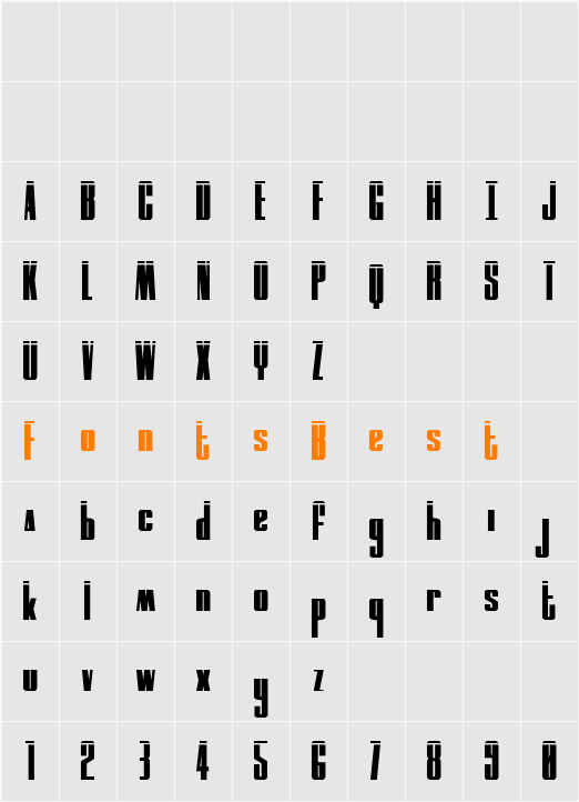 MOON Runner Laser Character Map
