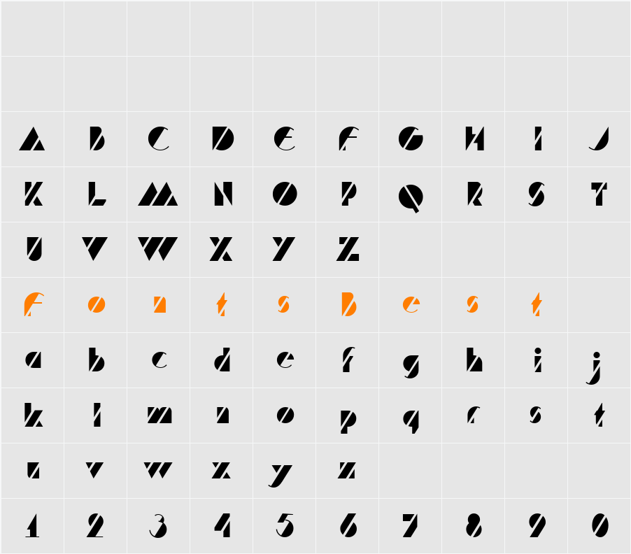 HFF Code Deco Character Map