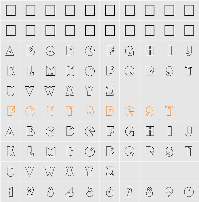 ShotShell Open Character Map