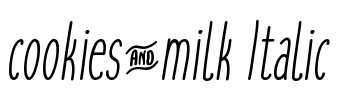 cookies&milk Italic Font Image