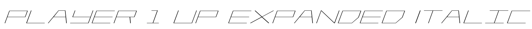 Player 1 Up Expanded Italic