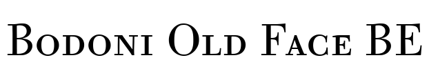 Bodoni Old Face BE Font Image