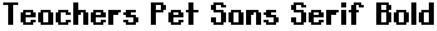 Teachers Pet Sans Serif Bold