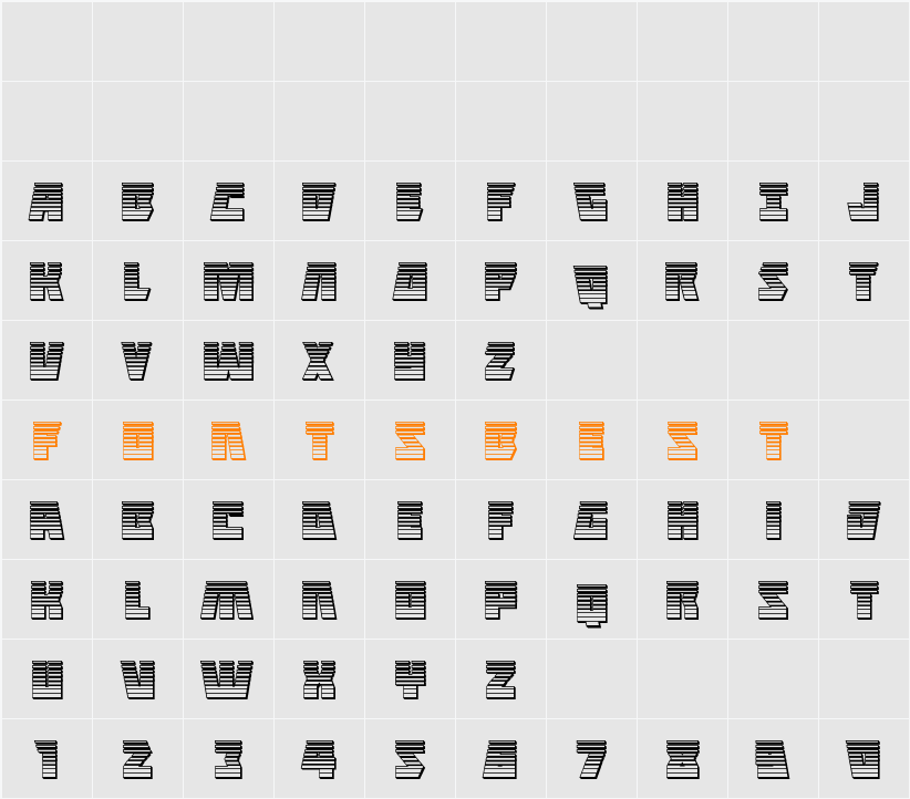 Halfshell Hero Chrome Character Map