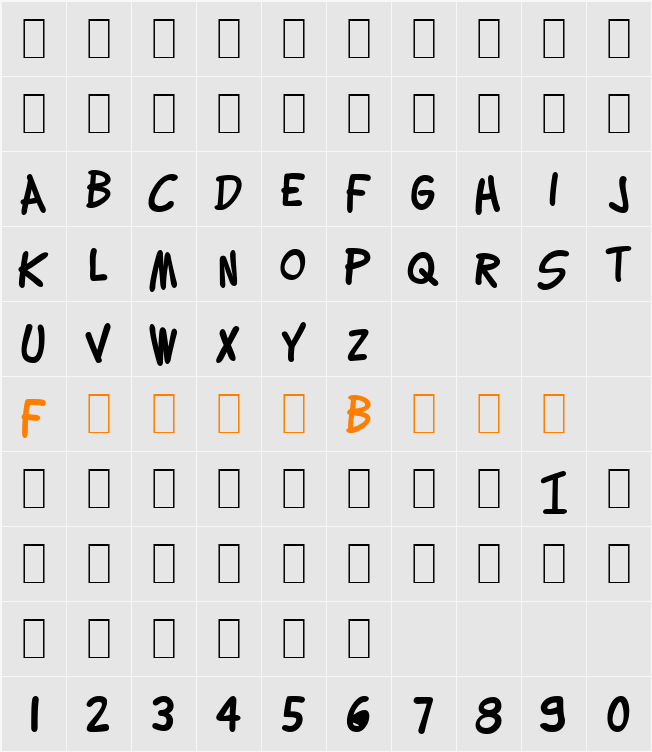 Lettering1 Weird Character Map