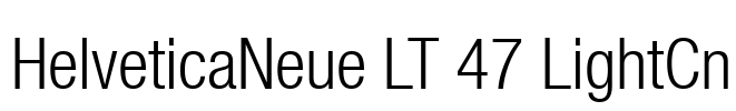 HelveticaNeue LT 47 LightCn