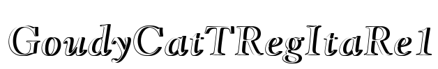 GoudyCatTRegItaRe1 Font Image