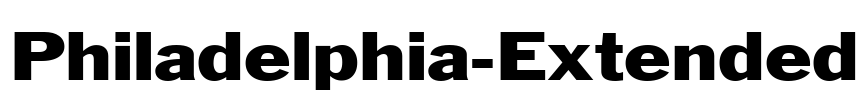 Philadelphia-Extended Font Image