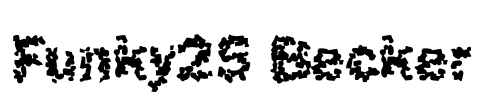 Funky25 Becker Font Image