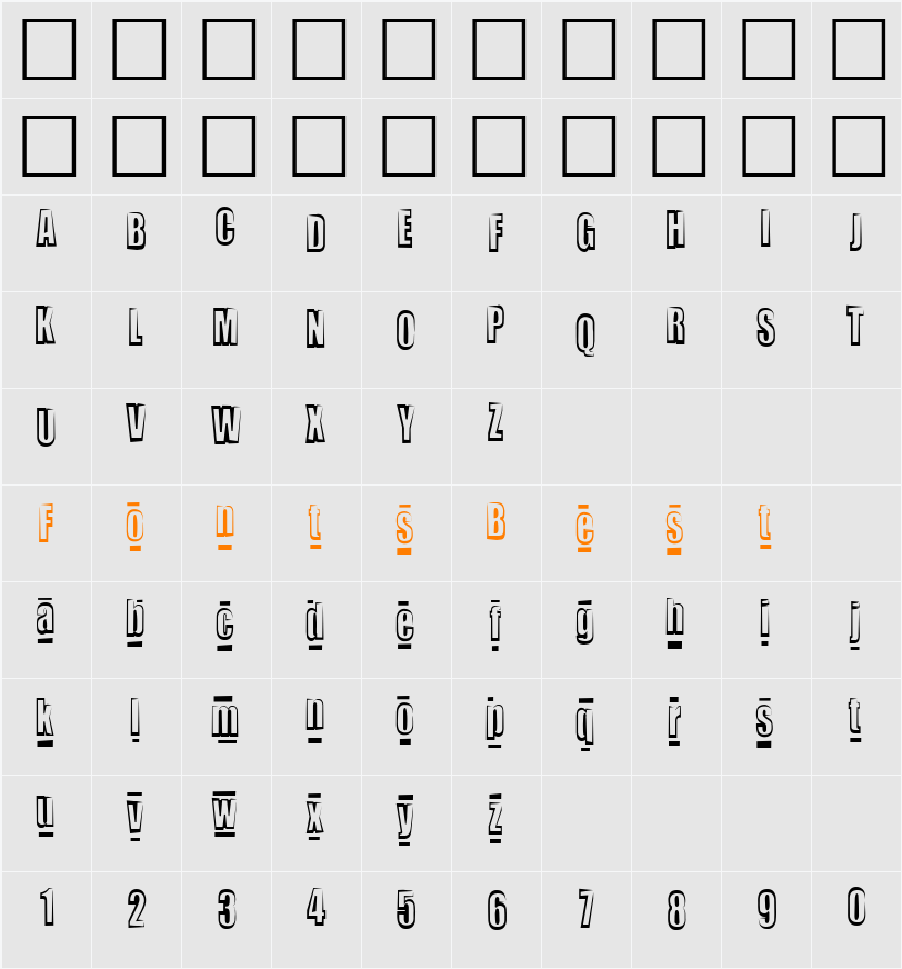 Boop Character Map