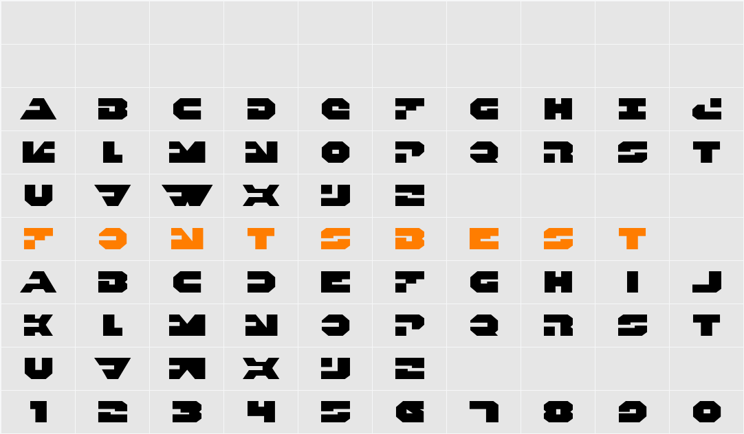Trigger Man Expanded Character Map
