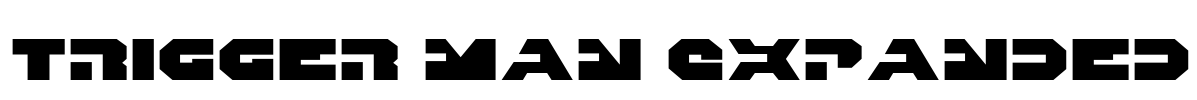 Trigger Man Expanded Font Image