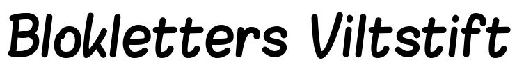 Blokletters Viltstift Font Image
