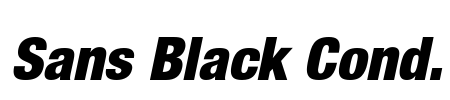 Sans Black Cond. Font Image