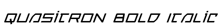 Quasitron Bold Italic Font Image