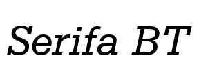 Serifa BT Font Image