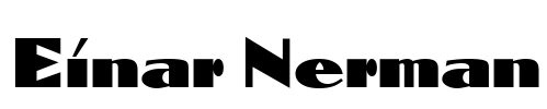 Einar Nerman Font Image
