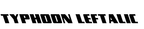 Typhoon Leftalic Font Image