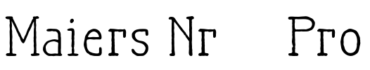 Maiers Nr.21 Pro Font Image