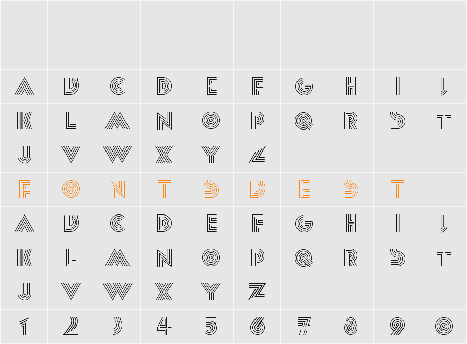 Paralis Character Map