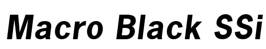 Macro Black SSi Font Image