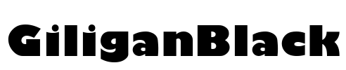 GiliganBlack Font Image