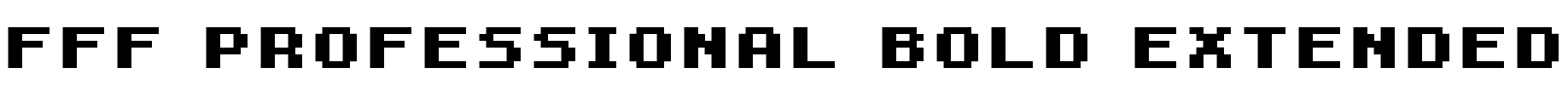 FFF Professional Bold Extended Font Image