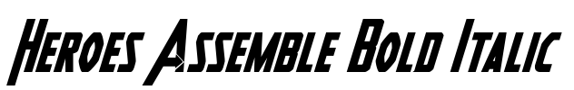 Heroes Assemble Bold Italic Font Image