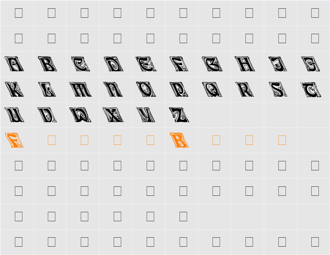 Ian-Bent To Left Character Map