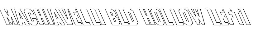 Machiavelli Bld Hollow Lefti Font Image