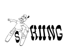 Skiing Font Image