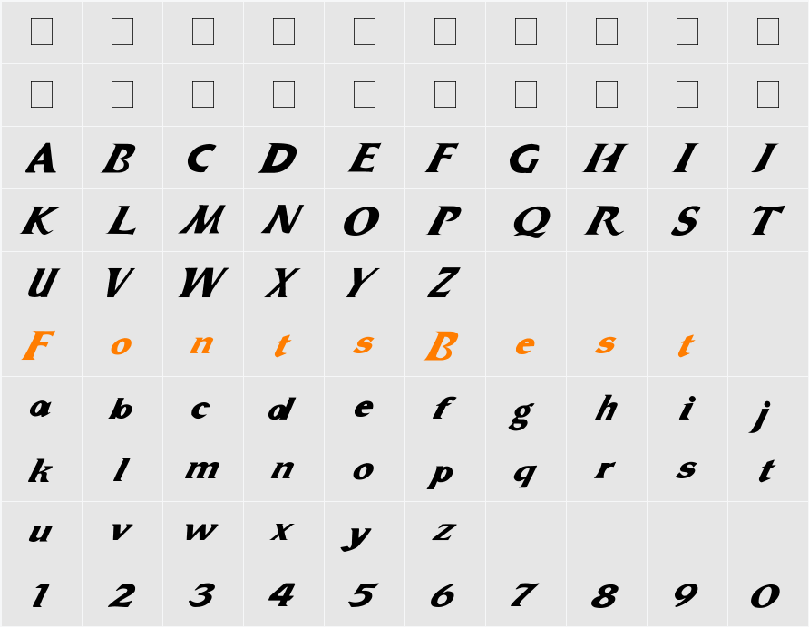 Dr.Peppers Character Map