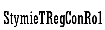 StymieTRegConRo1 Font Image