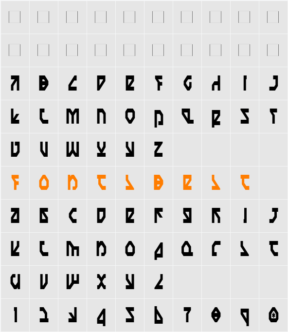 Nostromo Condensed Character Map