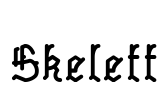 Skelett Font Image