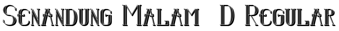 Senandung Malam 3D Regular Font Image