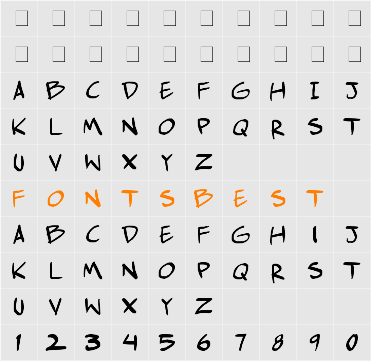 comic huslte Character Map
