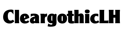 CleargothicLH Font Image