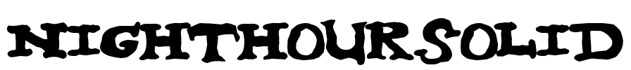 nighthour solid Font Image