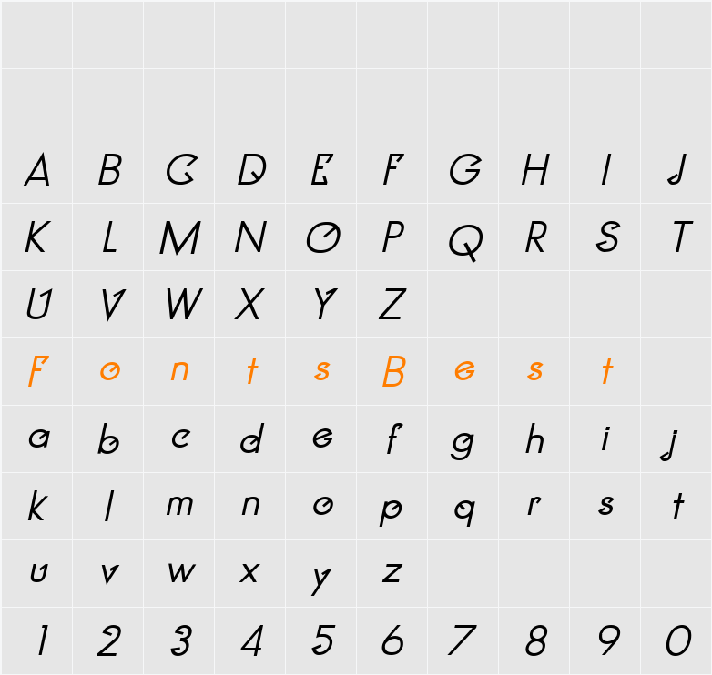 Clocker Character Map
