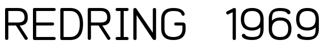 REDRING 1969 Font Image