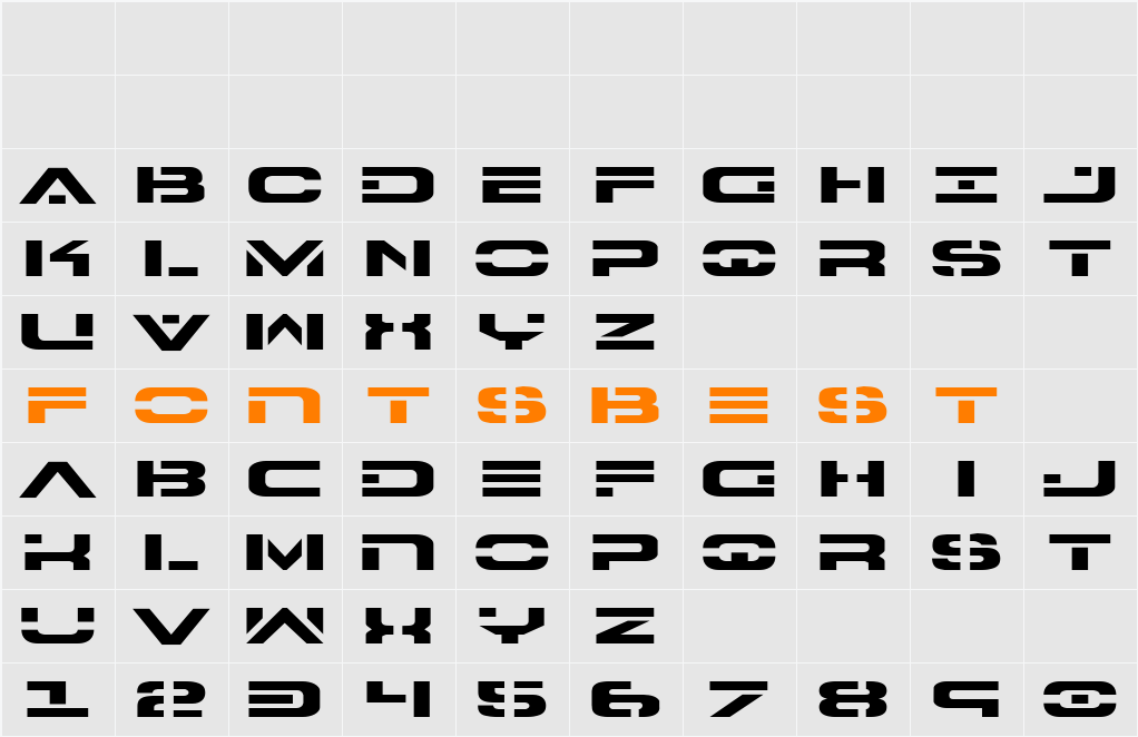 7th Service Expanded Character Map