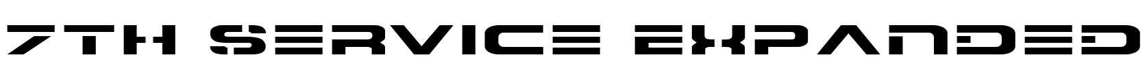7th Service Expanded Font Image