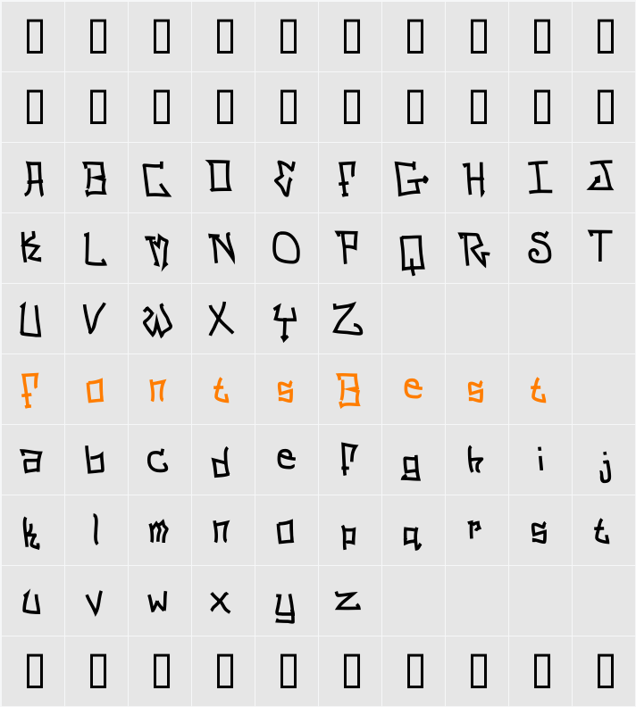 Schizophrenia G Character Map