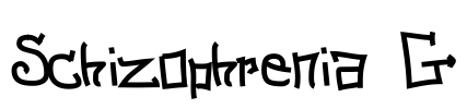 Schizophrenia G Font Image