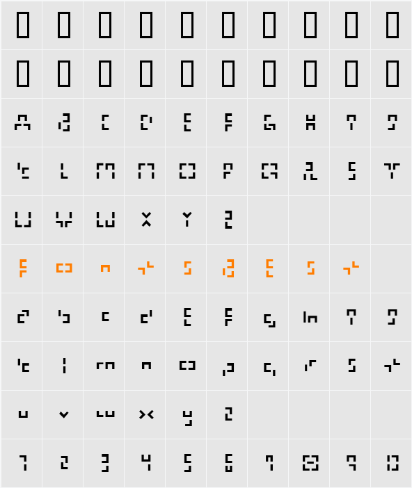 321 Character Map