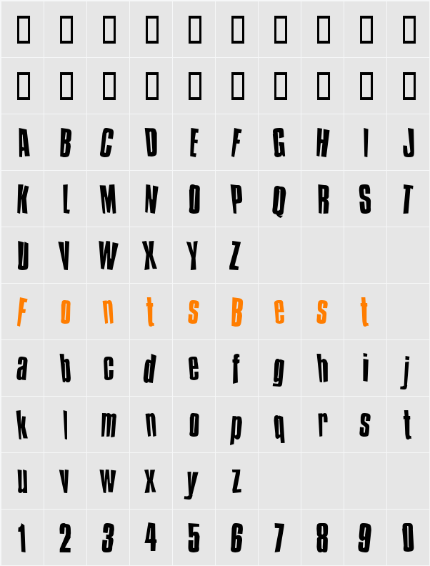 JI-Savins Character Map