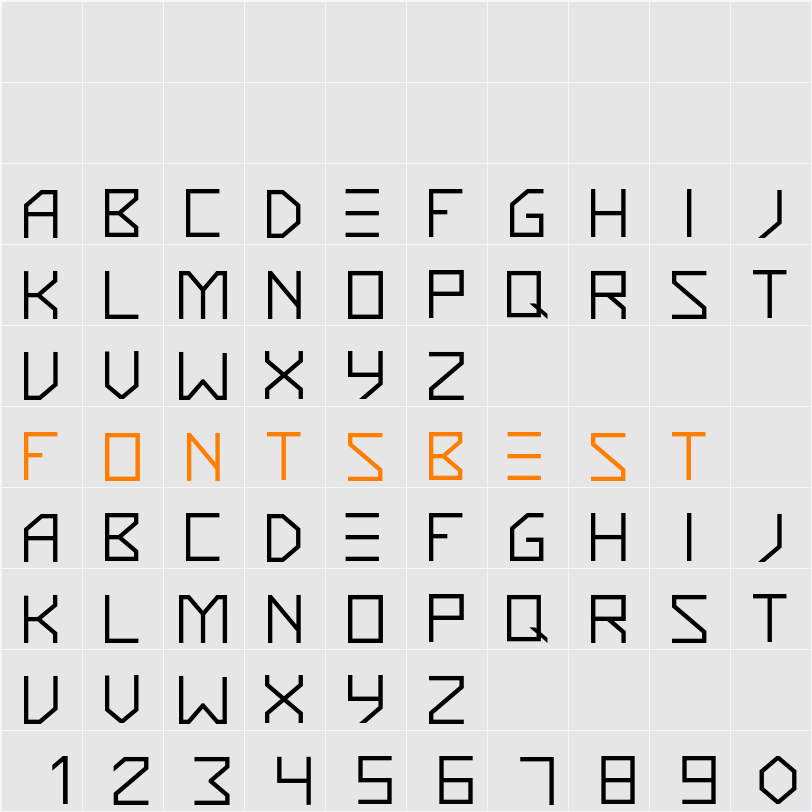 Knarf Art Font 3 Character Map