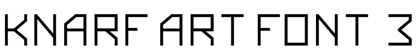 Knarf Art Font 3 Font Image