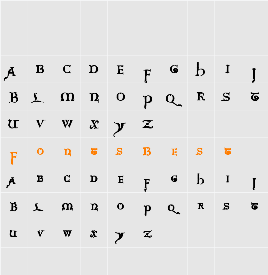 Questra Extra ST Character Map